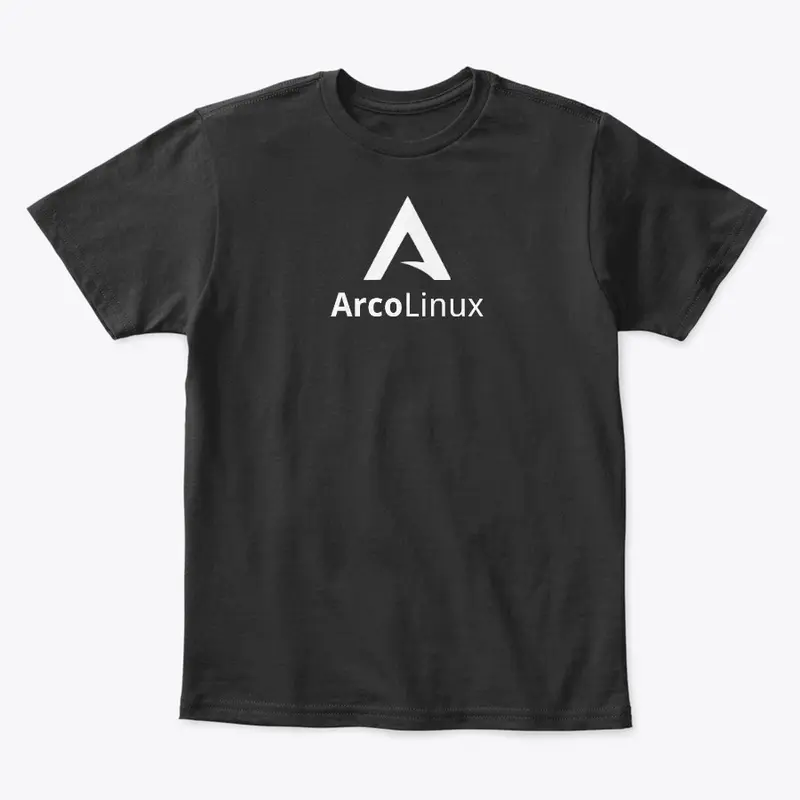 Front white logo and ArcoLinux